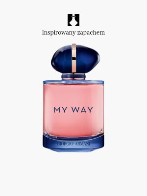 Flakon perfum z niebieską nakrętką oznaczony numerem 517, wyświetlany na białym tle z napisem Inspirowany zapachem powyżej.