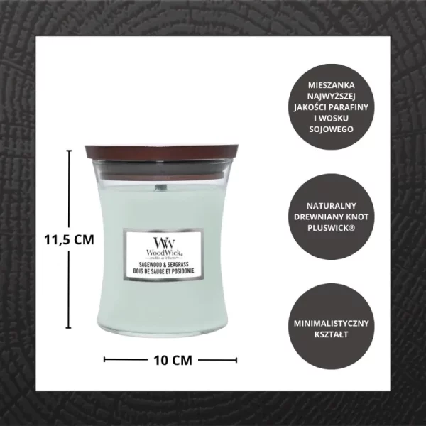 Świeca WoodWick Sagewood & Seagrass
